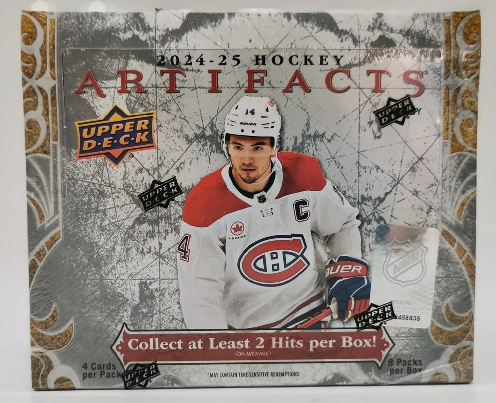 2024-25 Upper Deck Artifacts Hockey Hobby Box - 16 Packs with Autos & Memorabilia  