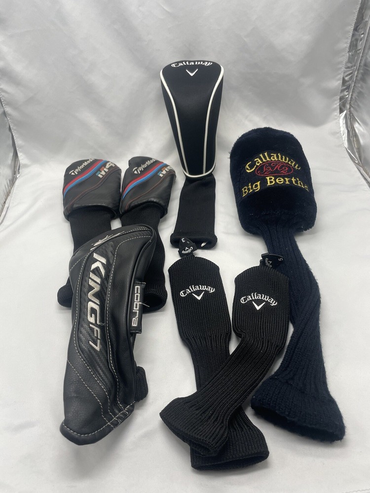 7 Golf Club Head Covers - Callaway, Cobra, Taylormade Lot