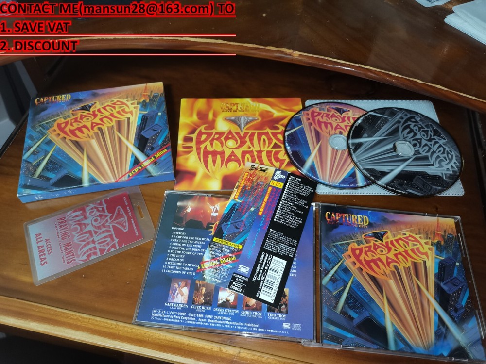 Live Praying Mantis Captured in Tokyo Japan 2CD with Booklet and Passcard C8