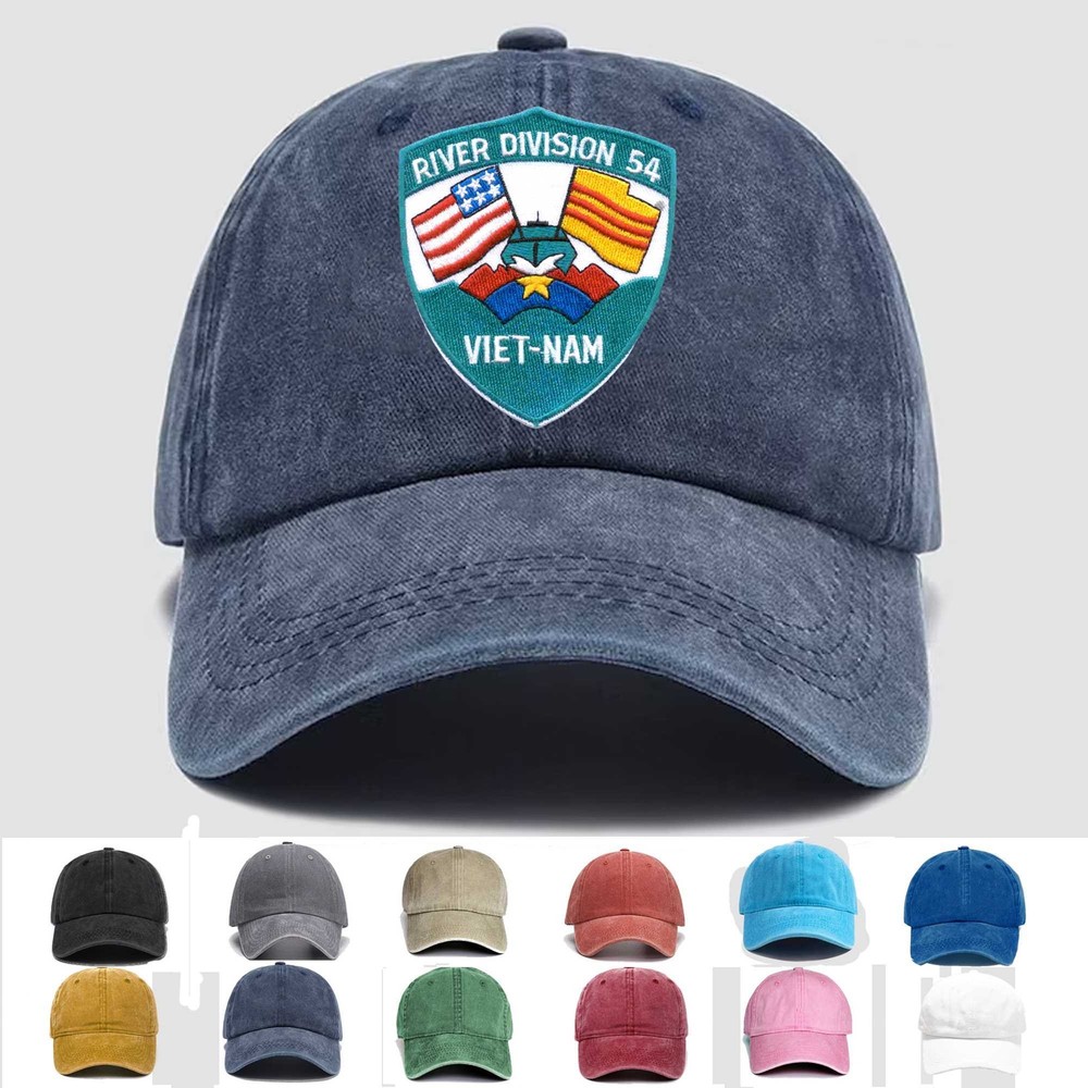 Custom Embroidered Hat RIVDIV 54 River Division, Veteran Cap, Trucker Hat, Gift