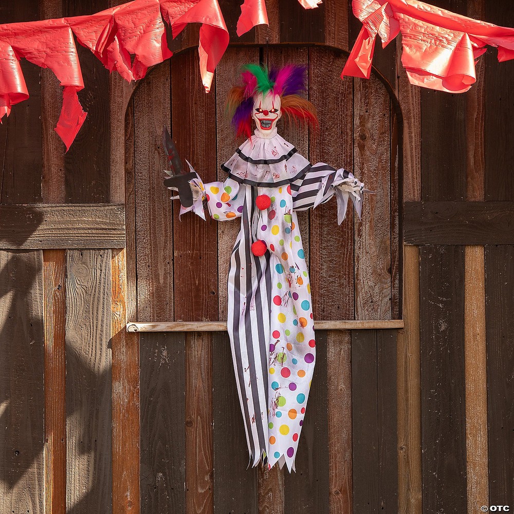 4 Ft Hanging Animated Clown