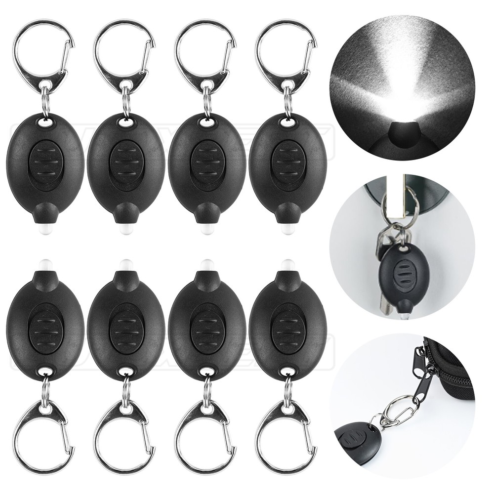 Mini LED Keychain EDC Flashlight Compact Flashlight Work Lamp Camping Light X 8