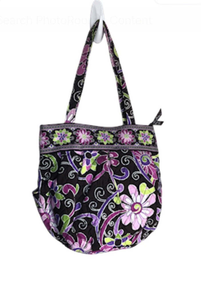 VERA BRADLEY Retired Morgan Purple Punch Quilted Shoulder Tote Handbag