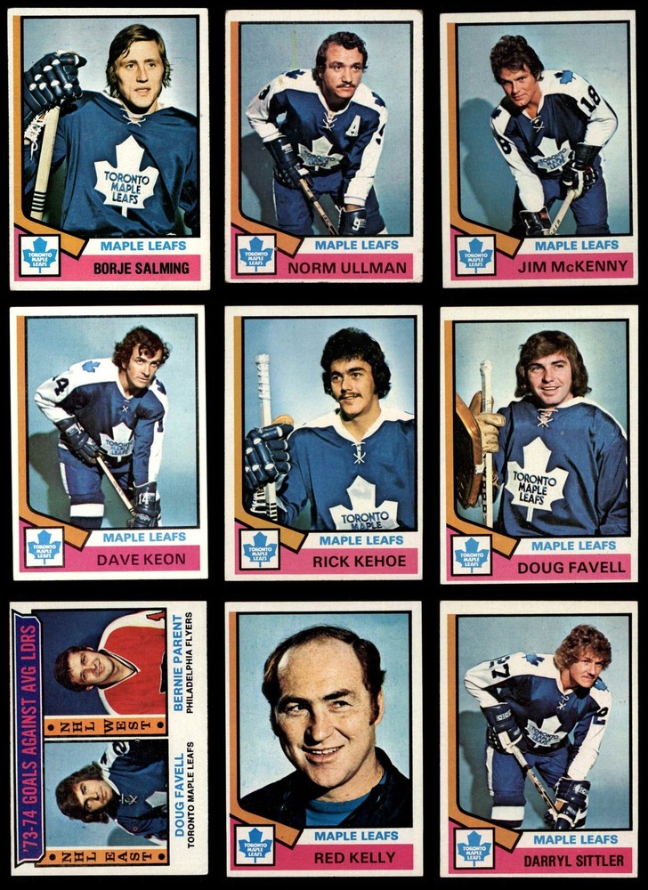 1974-75 Topps Toronto Maple Leafs Team Set 4 Cards VG/EX Condition