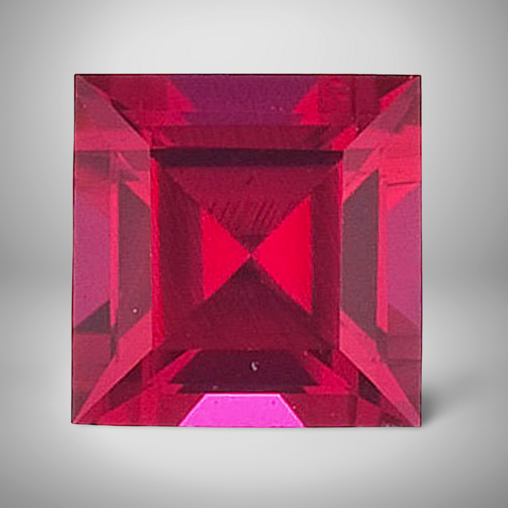 0.21 Ct VVS Ruby Square Cut Loose Gemstone 4mm