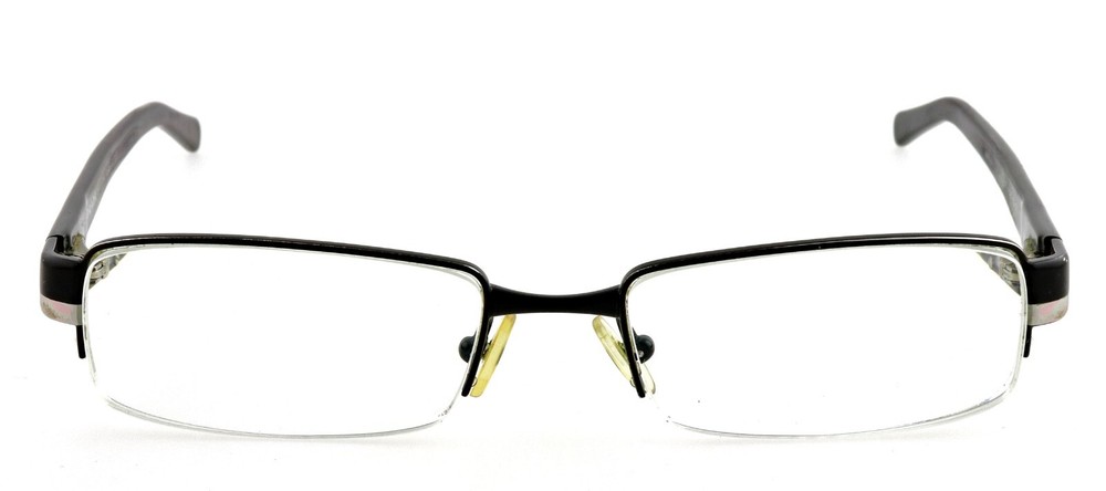 Prada VPR64H 1BO-1O1 51mm Black Half-Rim Eyeglass Frames Made in Italy