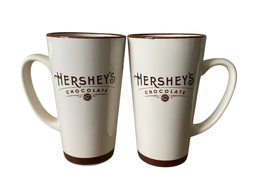 Hershey's Brown Coffee Tea Mug Set of 2 5.5-Inch Tall