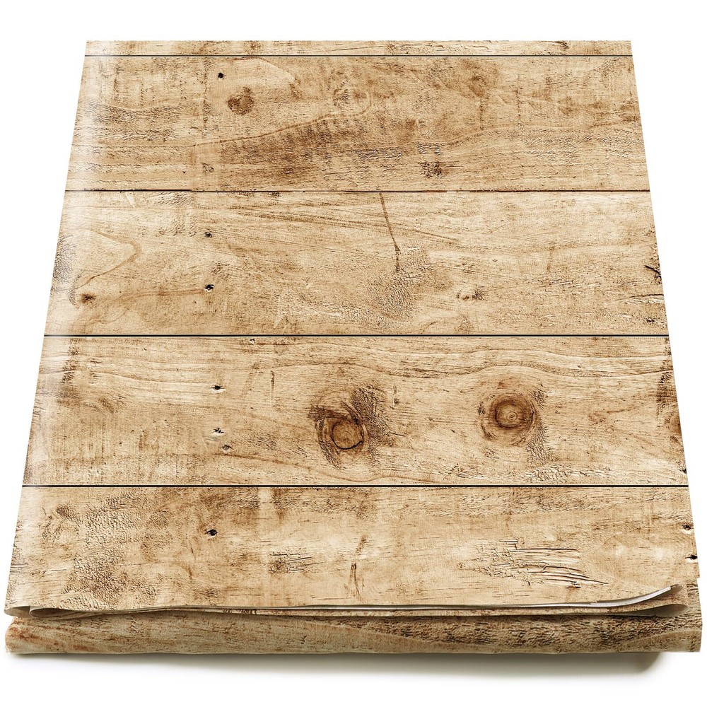 Mindsoft Rustic Wood Bulletin Board Fabric 48 '' x 107 '' Class Fabric for Cl...