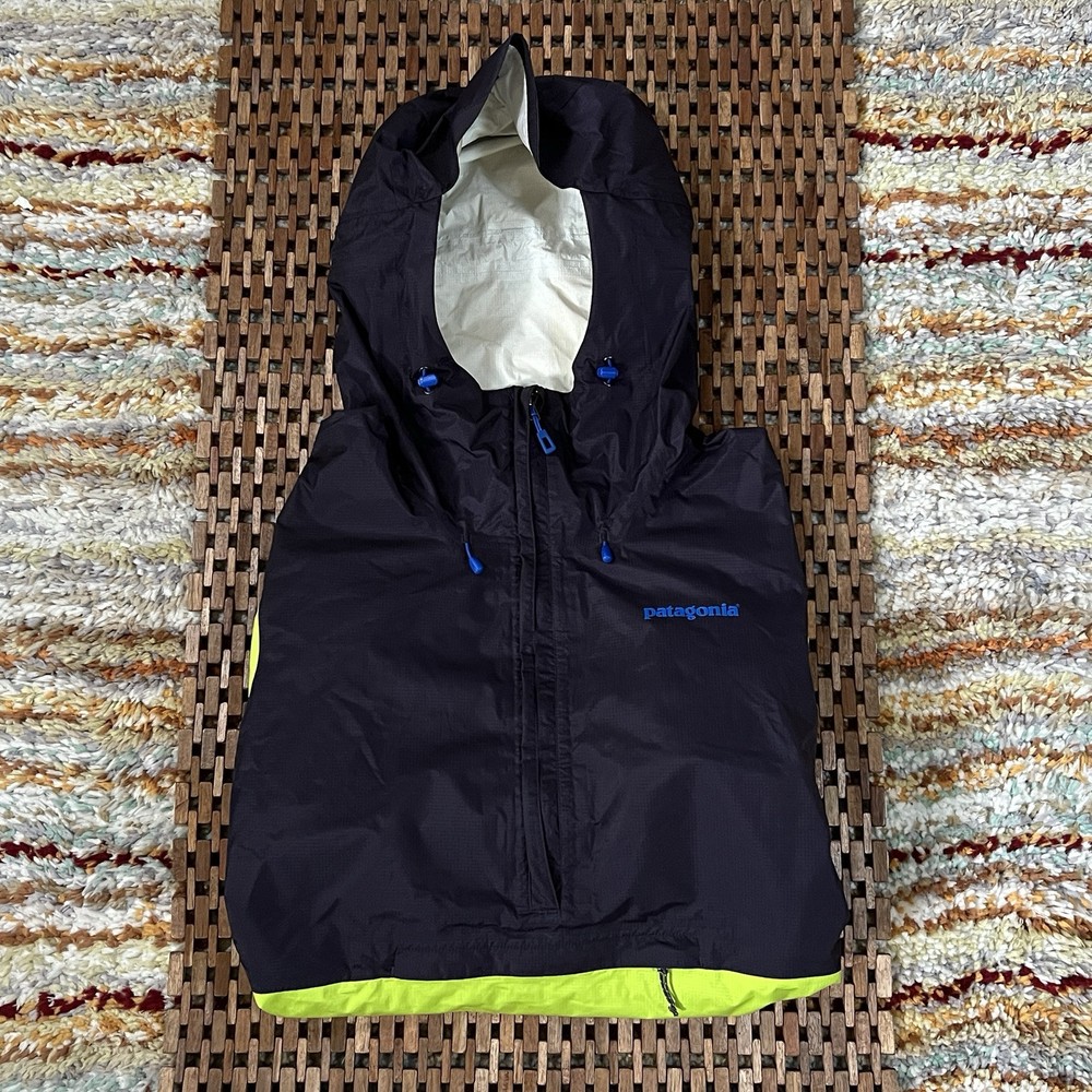 Patagonia Torrentshell H2No Rain Shell Anorak Hoodie Blue Green Size M