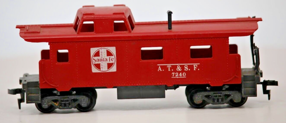 Tyco 327-22 SANTA FE Cupola Caboose AT&SF ATSF 7240 Rojo Blanco Cruz Logo RTR