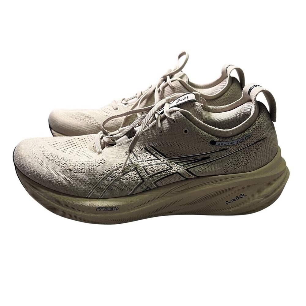 ASICS Gel Nimbus 26 Shoes Mens Size 13 Feather Grey/Black Comfort Sneakers