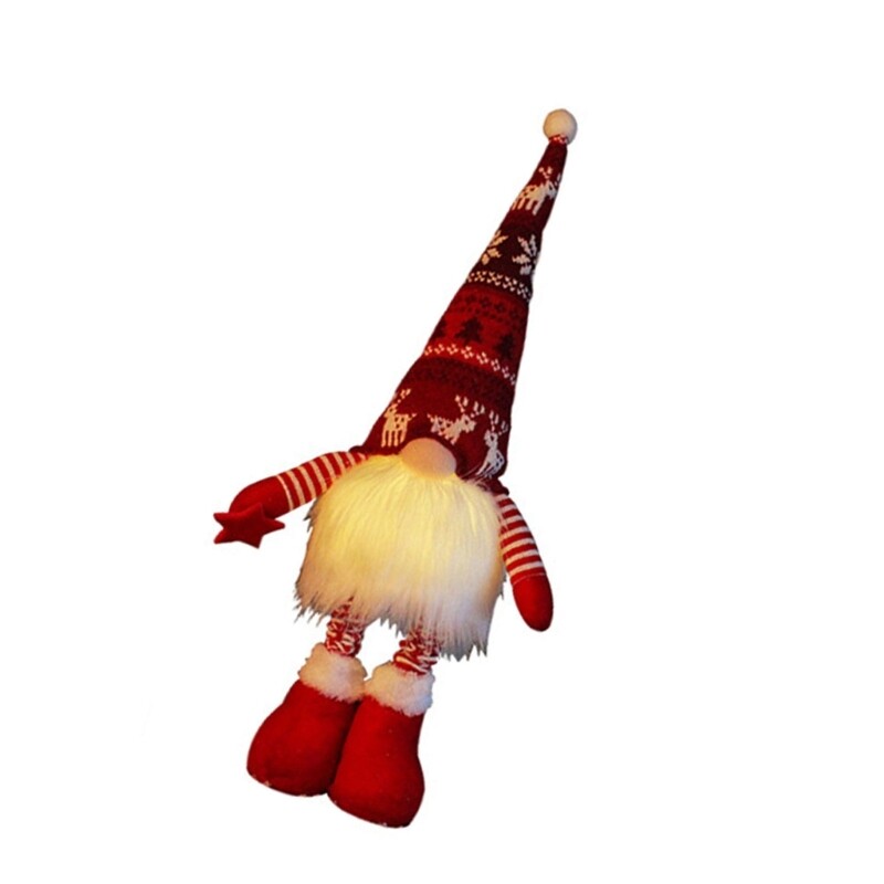 Christmas Gnome Decorations - Faceless Telescopic Swedish Tomtes for Kids Gifts