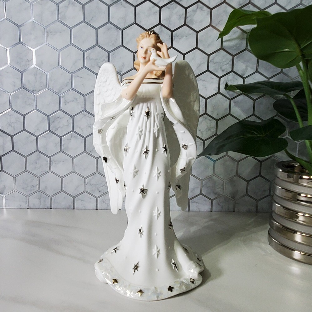 Lenox Heaven's Blessings Platinum Classics Porcelain Angel Figurine