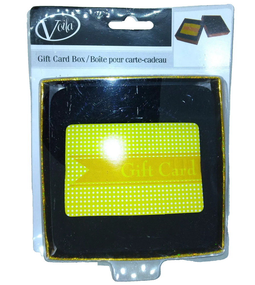 Voila Black Gift Card Box Holder for All Occasions-image