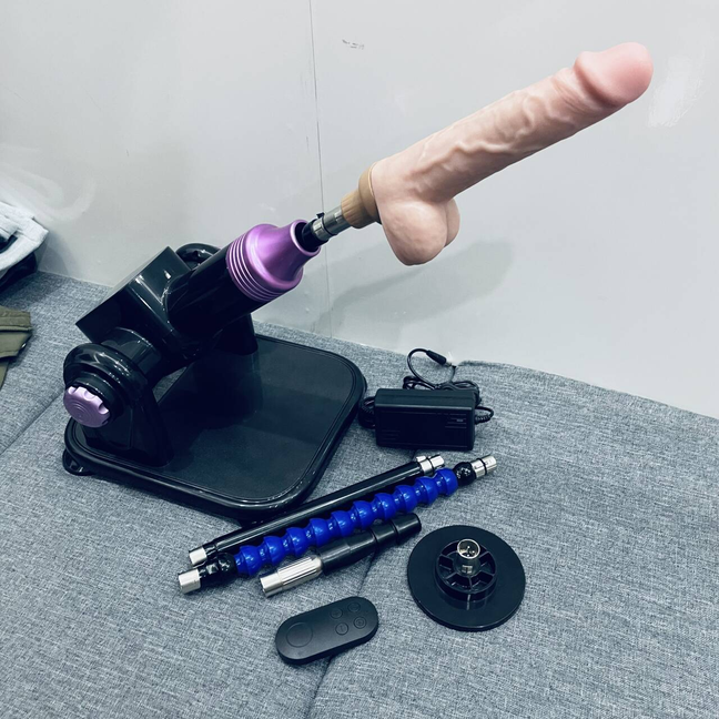 Thrusting Women Sex Machine Toy Fucking-Love-Masturbation-With 3XLR Attachments
