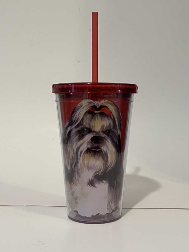 16oz Shih Tzu Themed Insulated Tumbler Cup