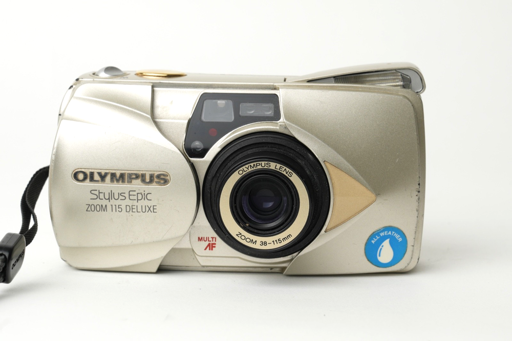 Olympus Stylus Epic Zoom 115 Deluxe 35mm Film Camera for Parts or Repair #9864