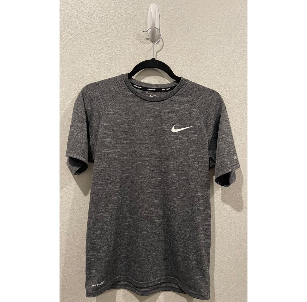 Nike Dri-FIT UPF 40+ Mens Gray Short Sleeve Tee Size S