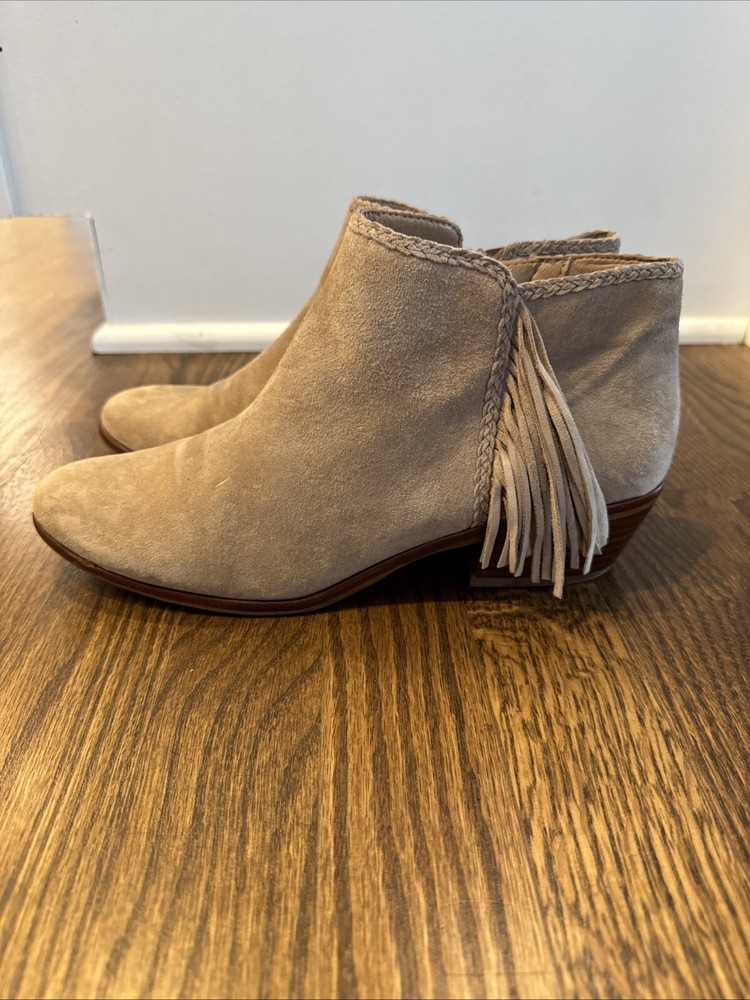 Sam Edelman Paige suede fringe ankle boots size 8.5