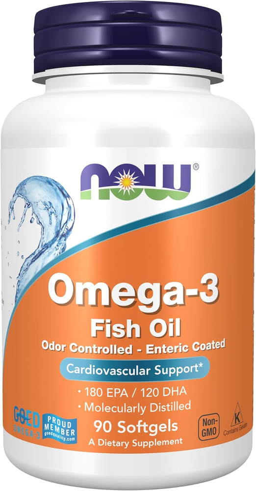High Potency Omega-3 Fish Oil 180 EPA 120 DHA Enteric Coated Heart Health