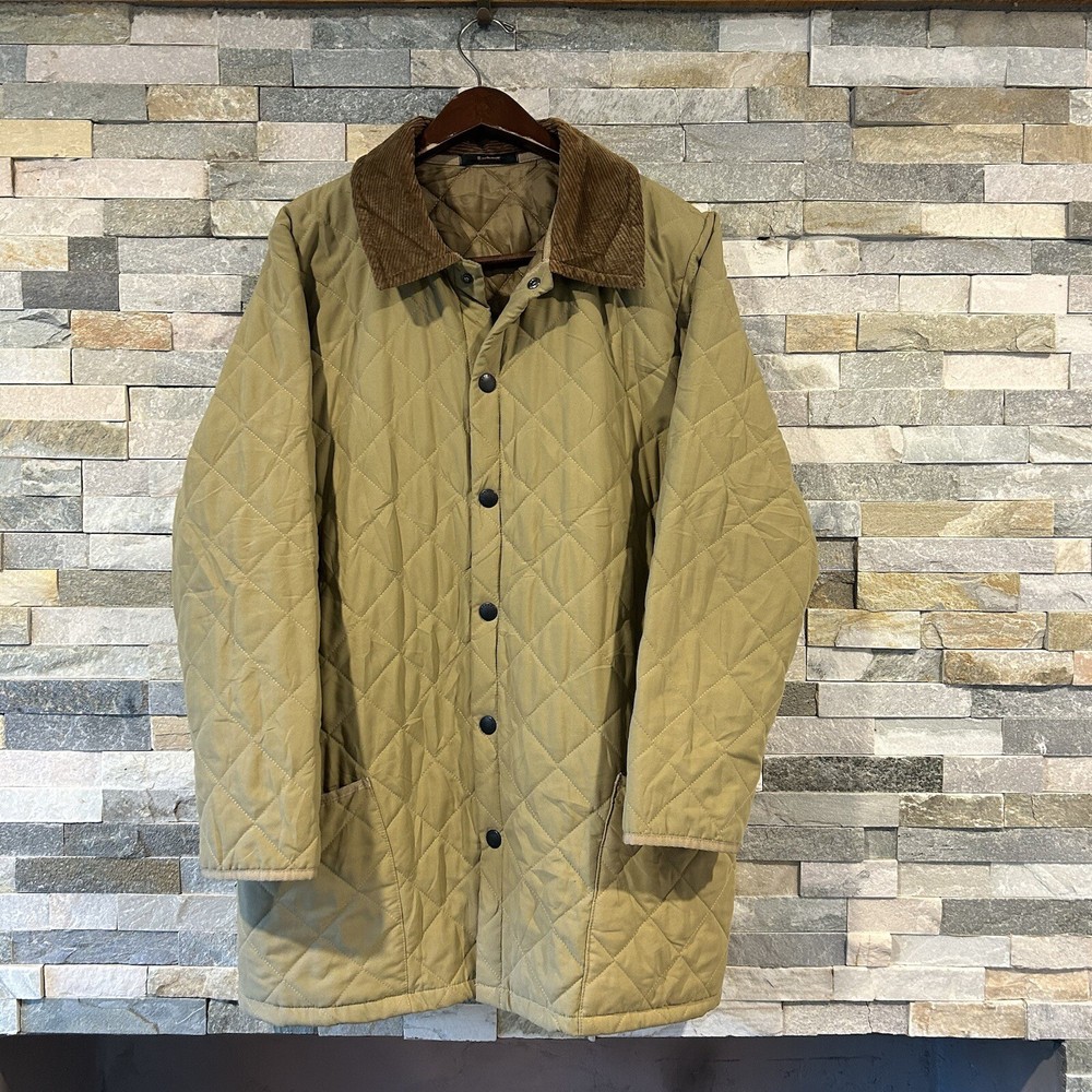 Authentic Barbour Men's Heritage Liddesdale Quilted Jacket Beige XXL
