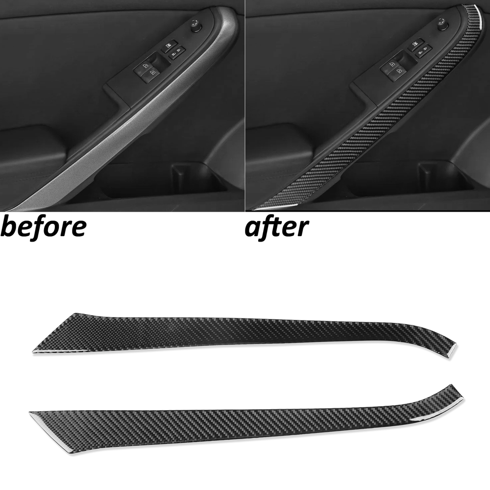 Real Carbon Fiber Front Door Armrest Panel Trim For Nissan Altima Teana 2008-12