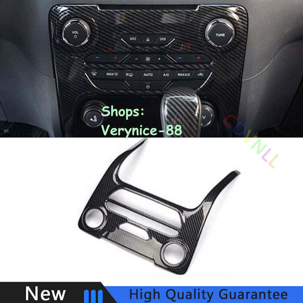 Fit For Ford Ranger 15-21 Carbon Fiber Console Volume Button Control Frame Trim