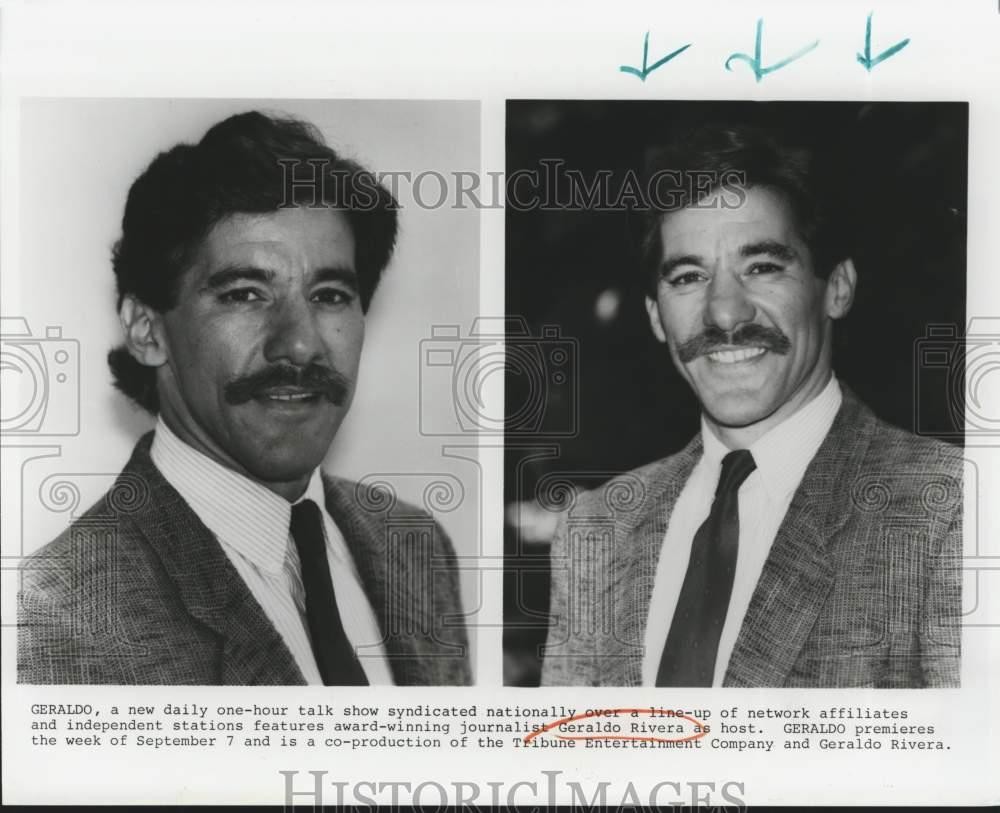 1997 Press Photo Geraldo Rivera hosts 
