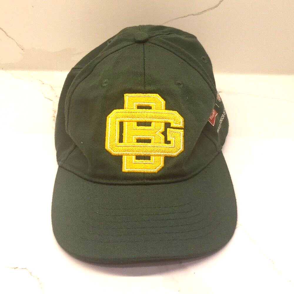 NFL Budweiser Green Bay Packers Baseball Hat Cap Adjustable Green Gold Emb