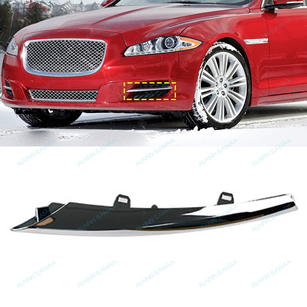Left Front Bumper Side Vent Grille Chrome Trim i Fit For 2010-2015 Jaguar XJ