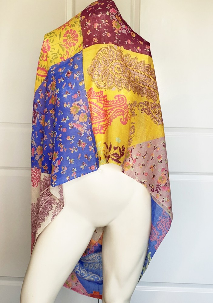 New Moksha 100% Soft Wool Multicolor Print Infinity Scarf 38x28 Inches Warm Stylish Wrap Winter Essential Perfect Gift for Women and Men Charming Design Comfortable and Durable Fashion Accessory