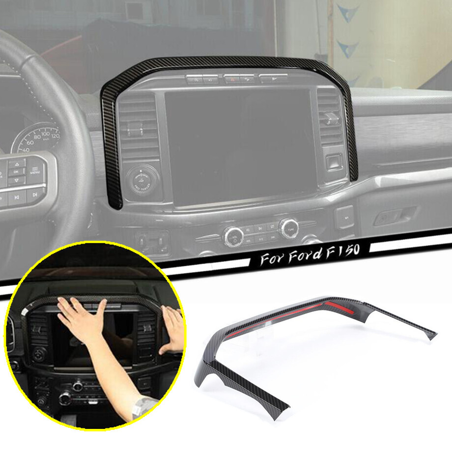 2021-2023 Ford F150 ABS Carbon Fiber GPS Navigation Dash Cover Trim