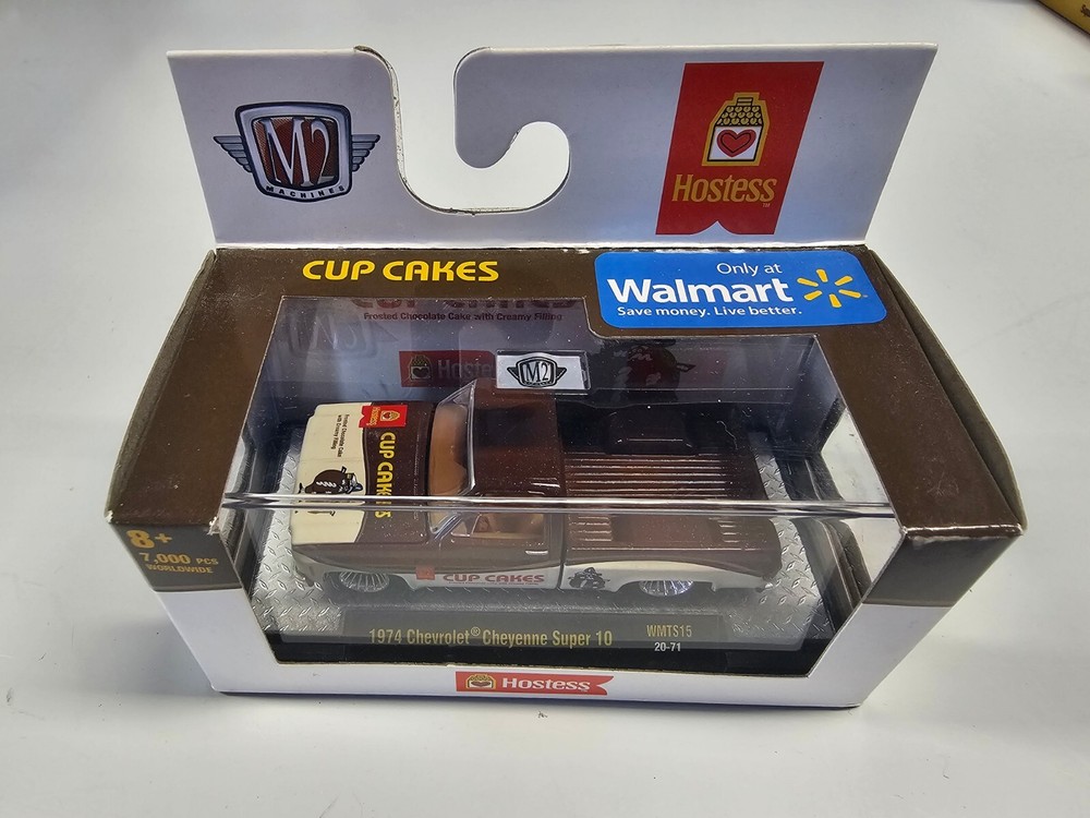 M2 Machines 1:64 Diecast 1974 Chevrolet Cheyenne Super 10 Cup Cakes Hostess