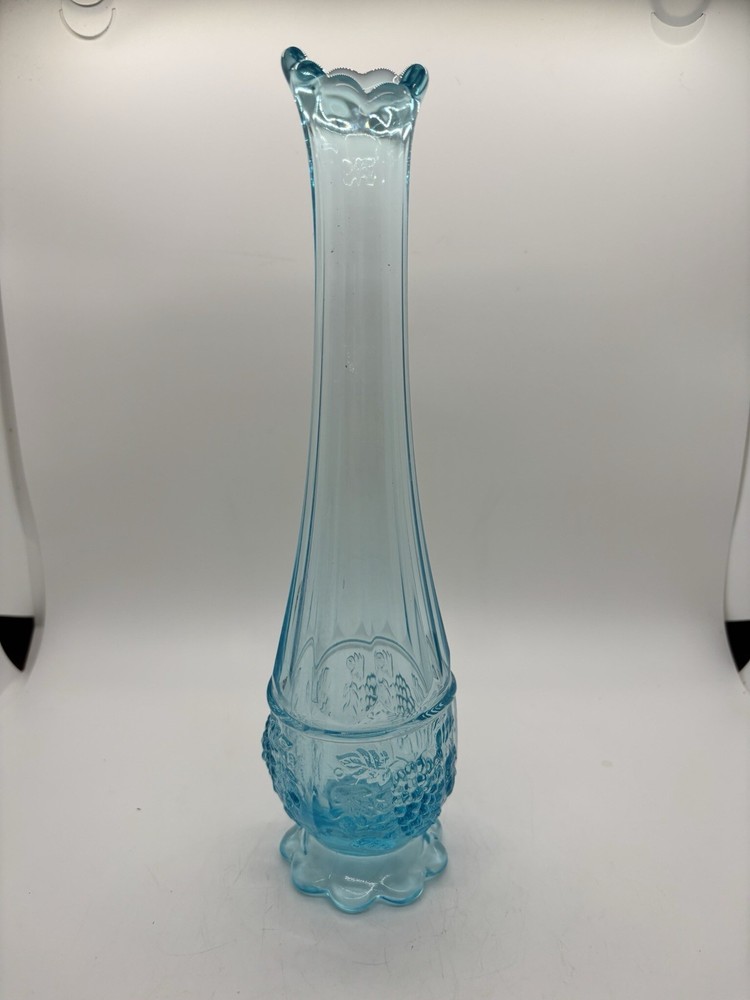 Westmoreland Brandywine Blue 11-Inch Paneled Grape Bud Vase
