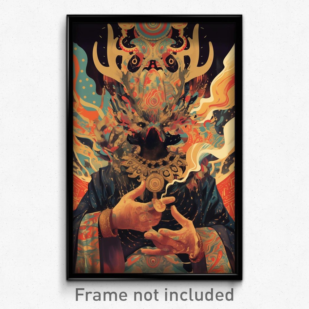 Indonesian Movie Poster Print - Angry Man in Elaborate Costume Art