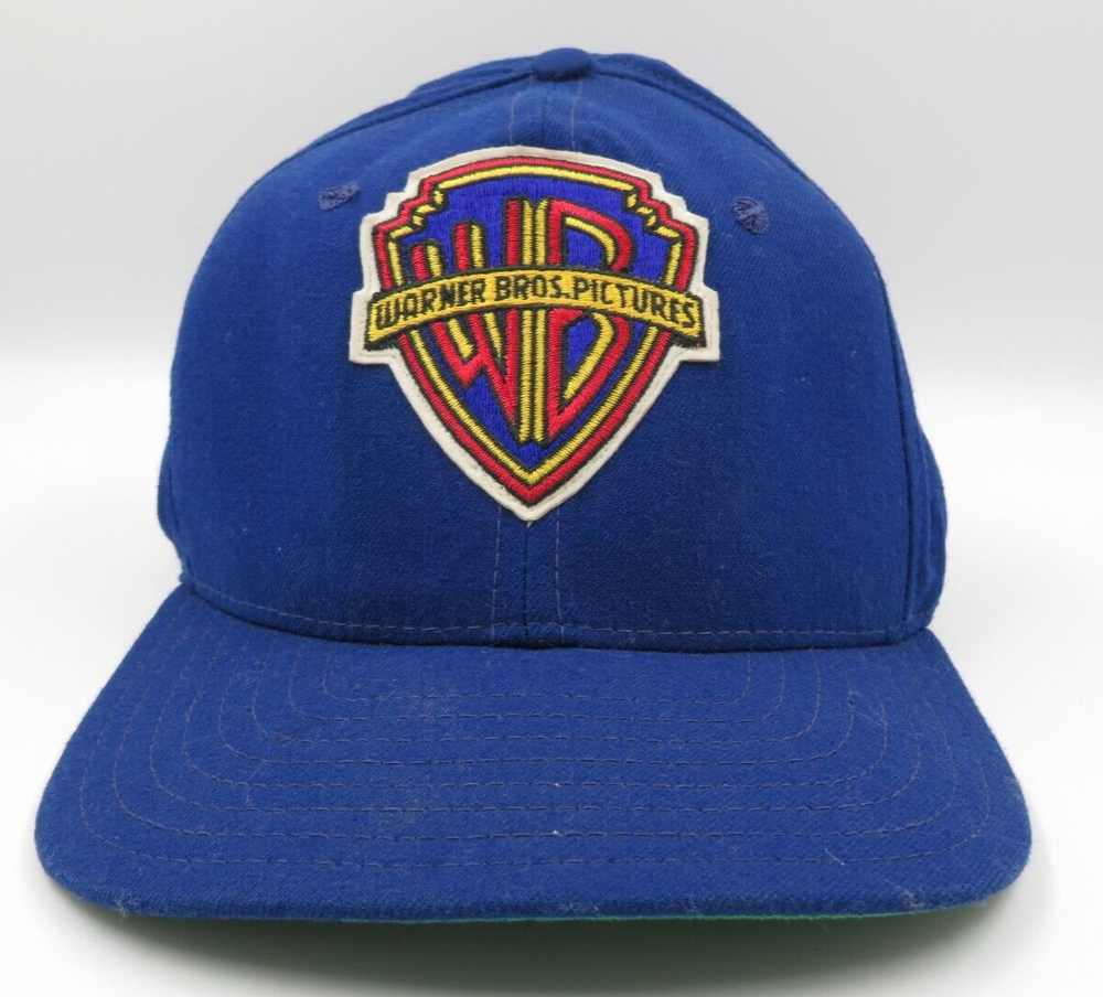 Vintage 1990s WOOL Warner Bros Pictures Logo New Era Hat Snapback Cap Pro Model