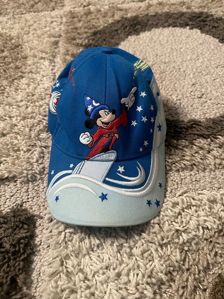 Youth Walt Disney World Mickey Fantasia Sorcerer Embroidered Baseball Cap