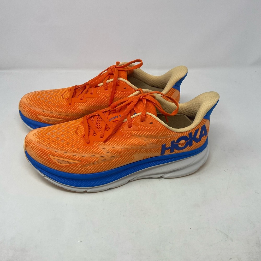 Hoka Clifton 9 Vibrant Orange/Impala Men’s Size 11 Running Shoes