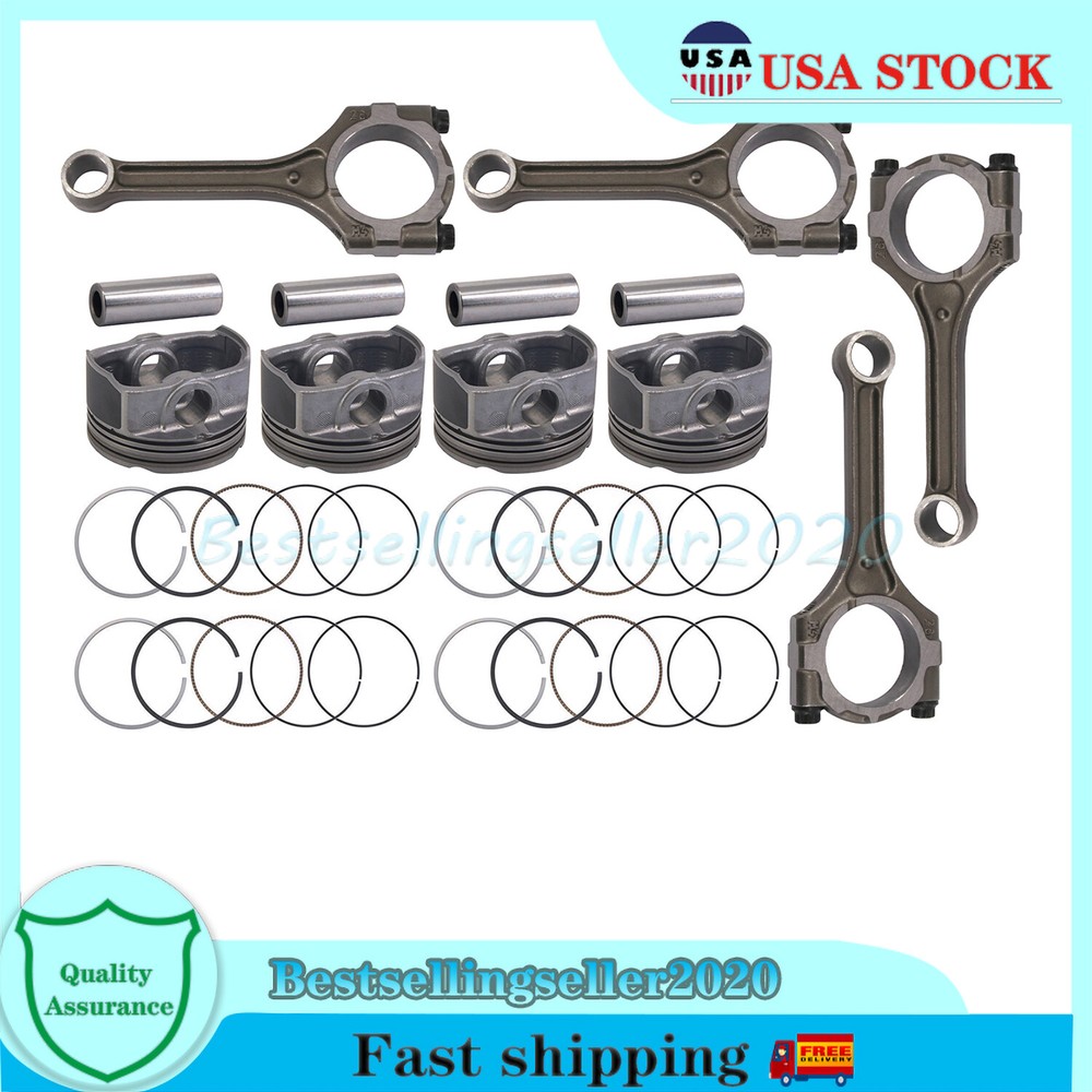 4pc Connecting Rods & Pistons Kit for Hyundai Kia Accent Rio 1.6L DOHC 2012-2016