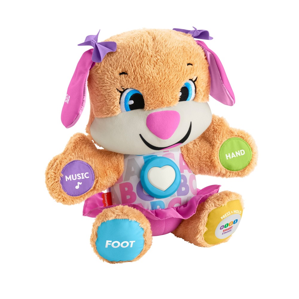 Fisher-Price Laugh & Learn Smart Stages Sis Puppy Plush Learning Toy for Baby 6