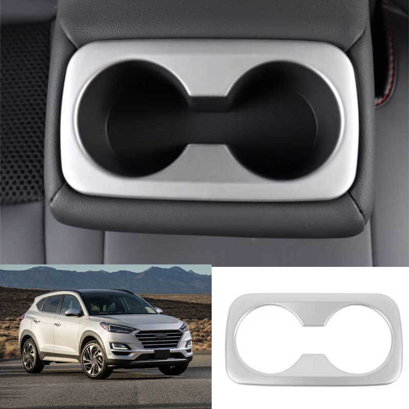Matte Silver Rear Armrest Water Cup Holder Panel New For Hyundai Tucson 16-2021