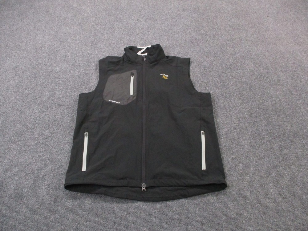 Zero Restrictive Vest Jacket Mens M Black Golf Performance Stretch Active Hiking
