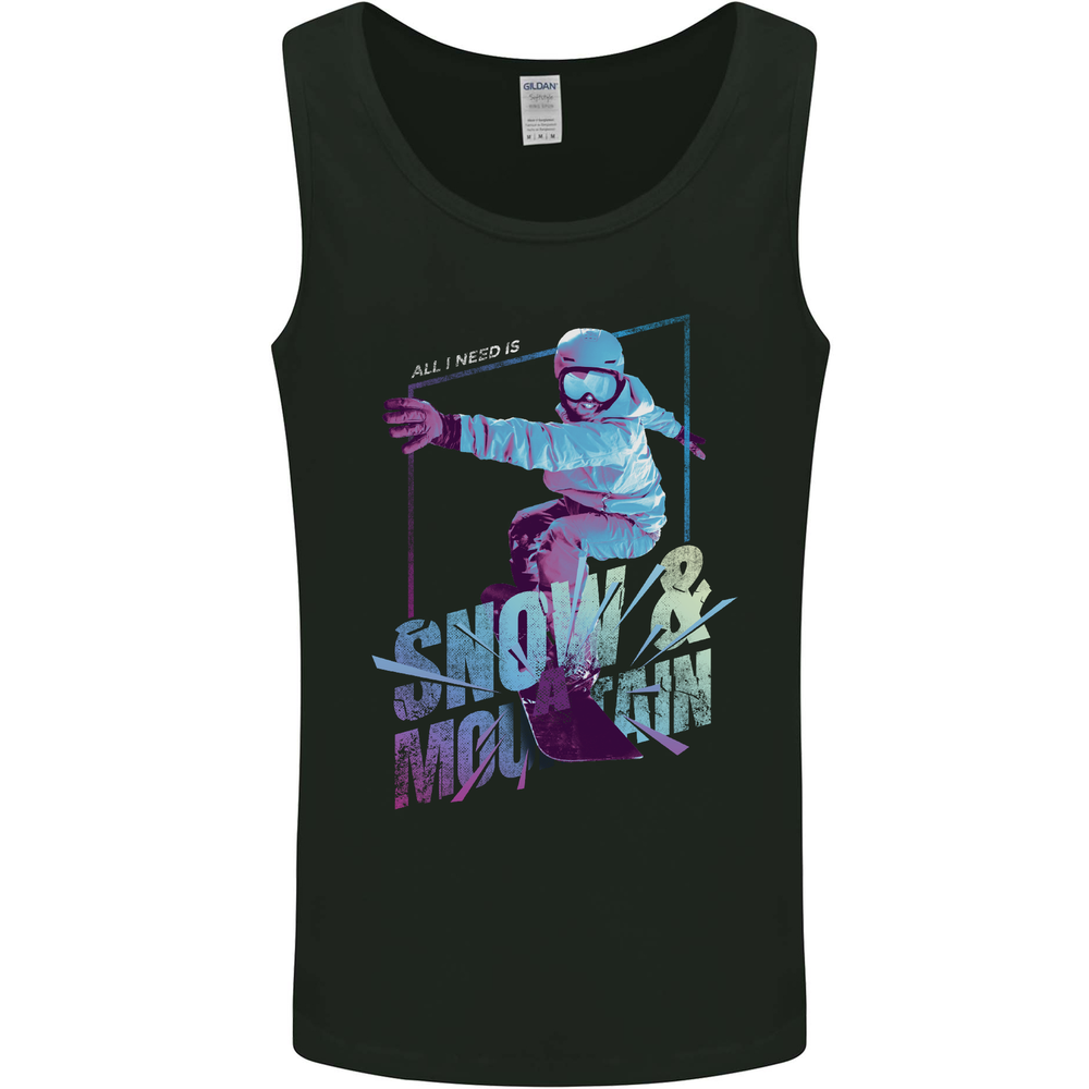 All I Need Is Snow and a Mountain Mens Vest Tank Top