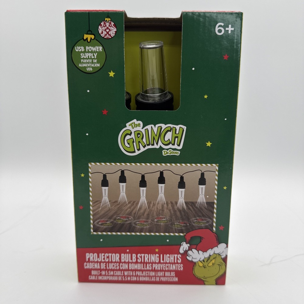 The Grinch Projector Bulb String Lights By Ruz Christmas Decorations
