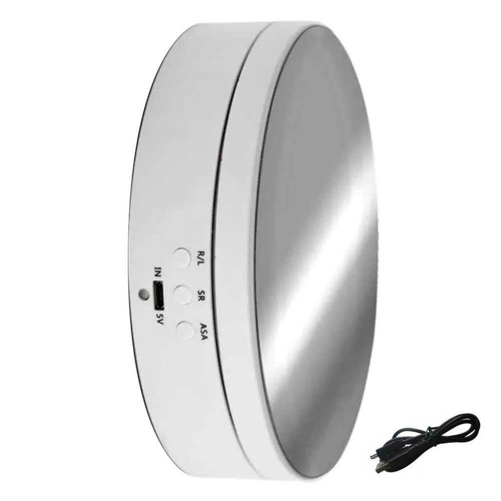 1Pc 5V Rechargable 360° Rotating Display Stand Jewelry Photography Show Holder;;