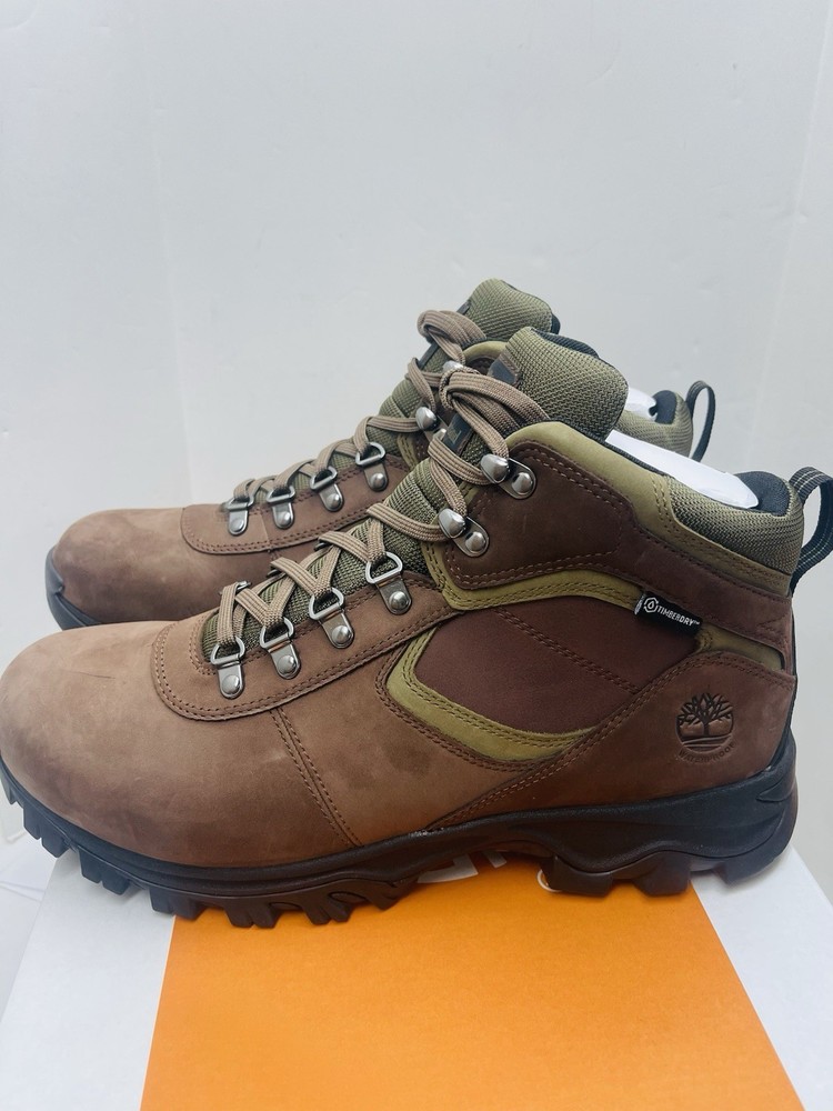 Timberland Men's Dark Brown Nubuck Waterproof Mid Hiking Boots 12W