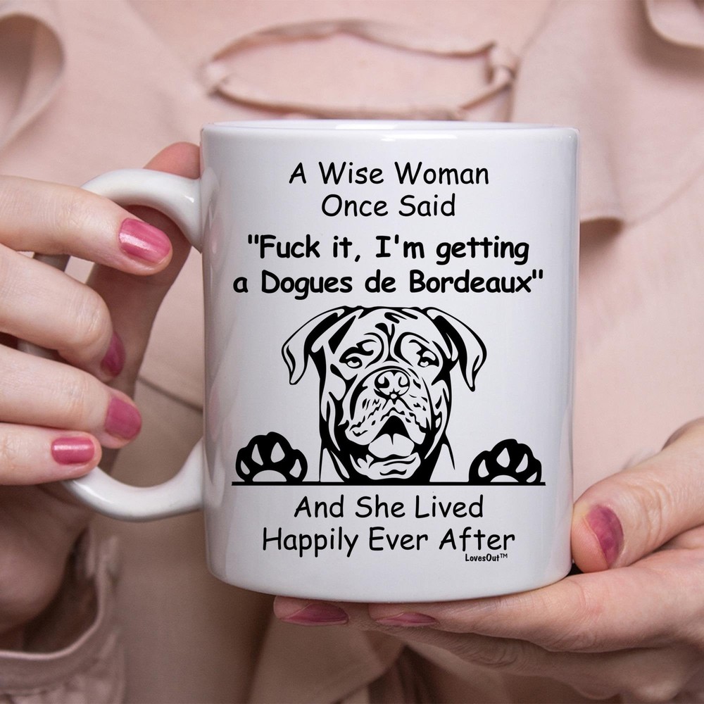 Funny Dogue De Bordeaux White Coffee Mug Gift For Dog Lovers