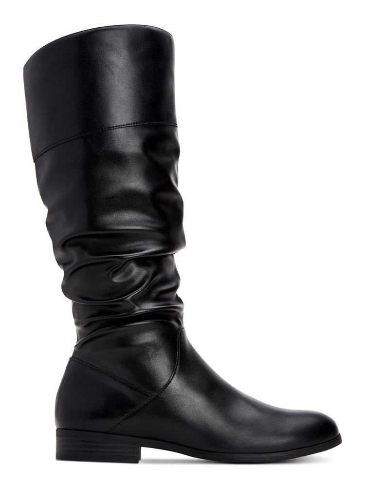 STYLE & COMPANY Womens Black Wide Calf Kelimae Riding Boot 7 M WC
