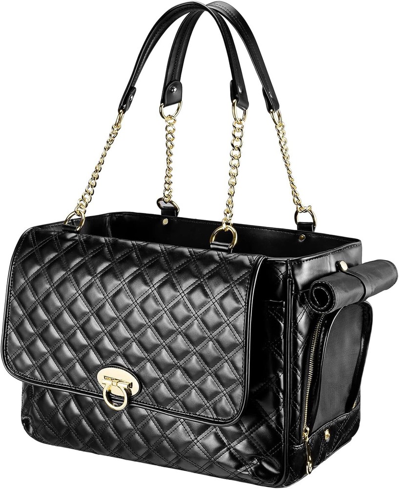 Fashion Dog Purse Carrier for Small Dogs with 2 Super-Large Pockets