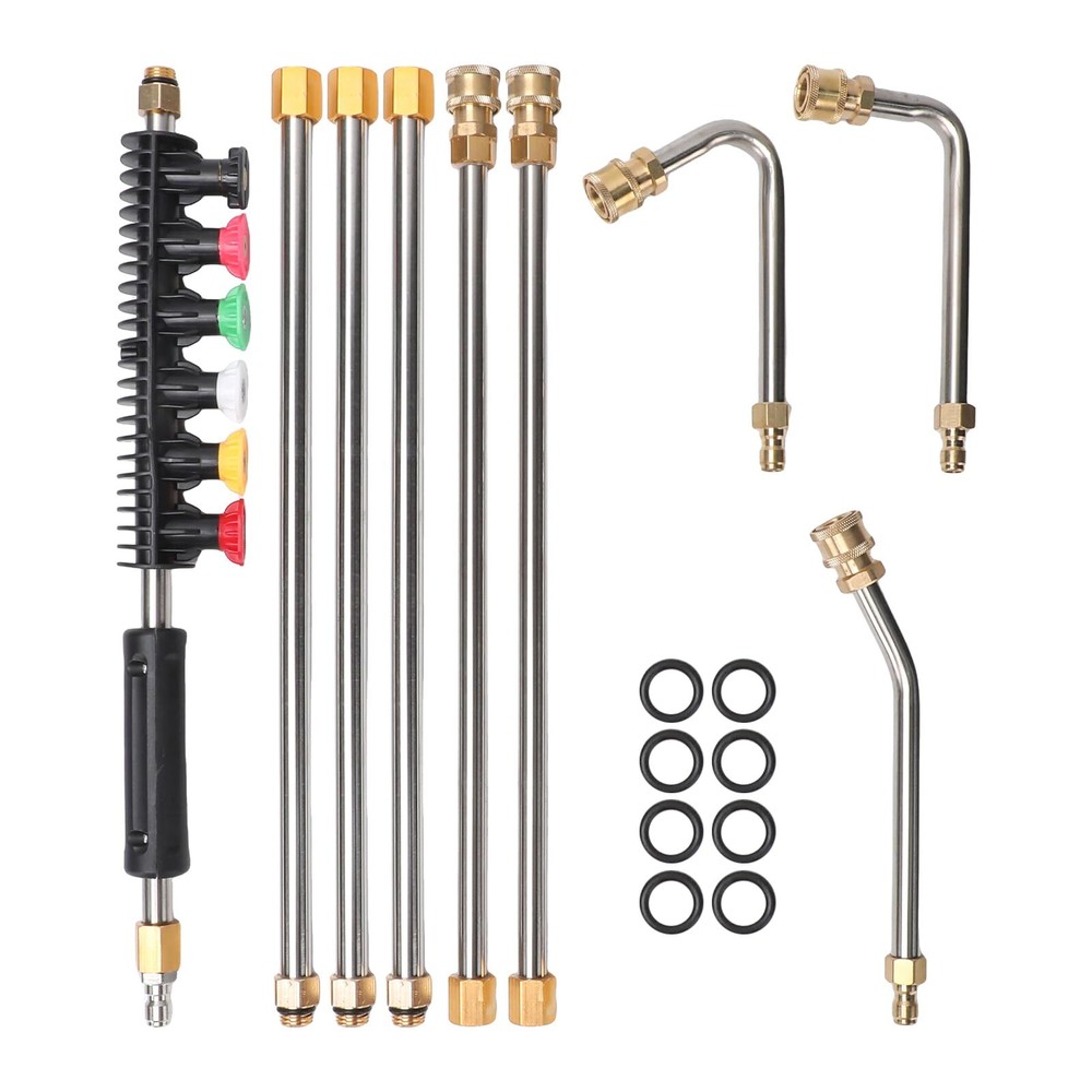 Pressure Washer Extension Wand Upgrade, 9 Pack Power Washer Lance with 6 Nozz...